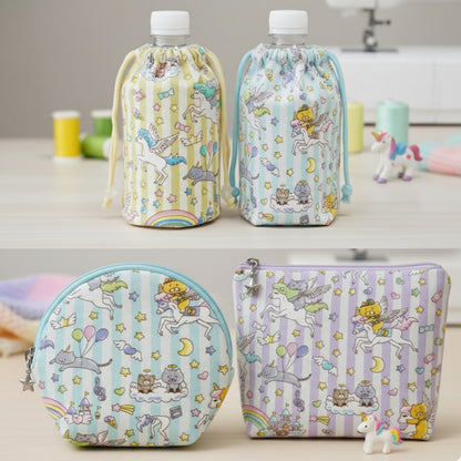 Canvas - Kittens & Unicorns fabric
