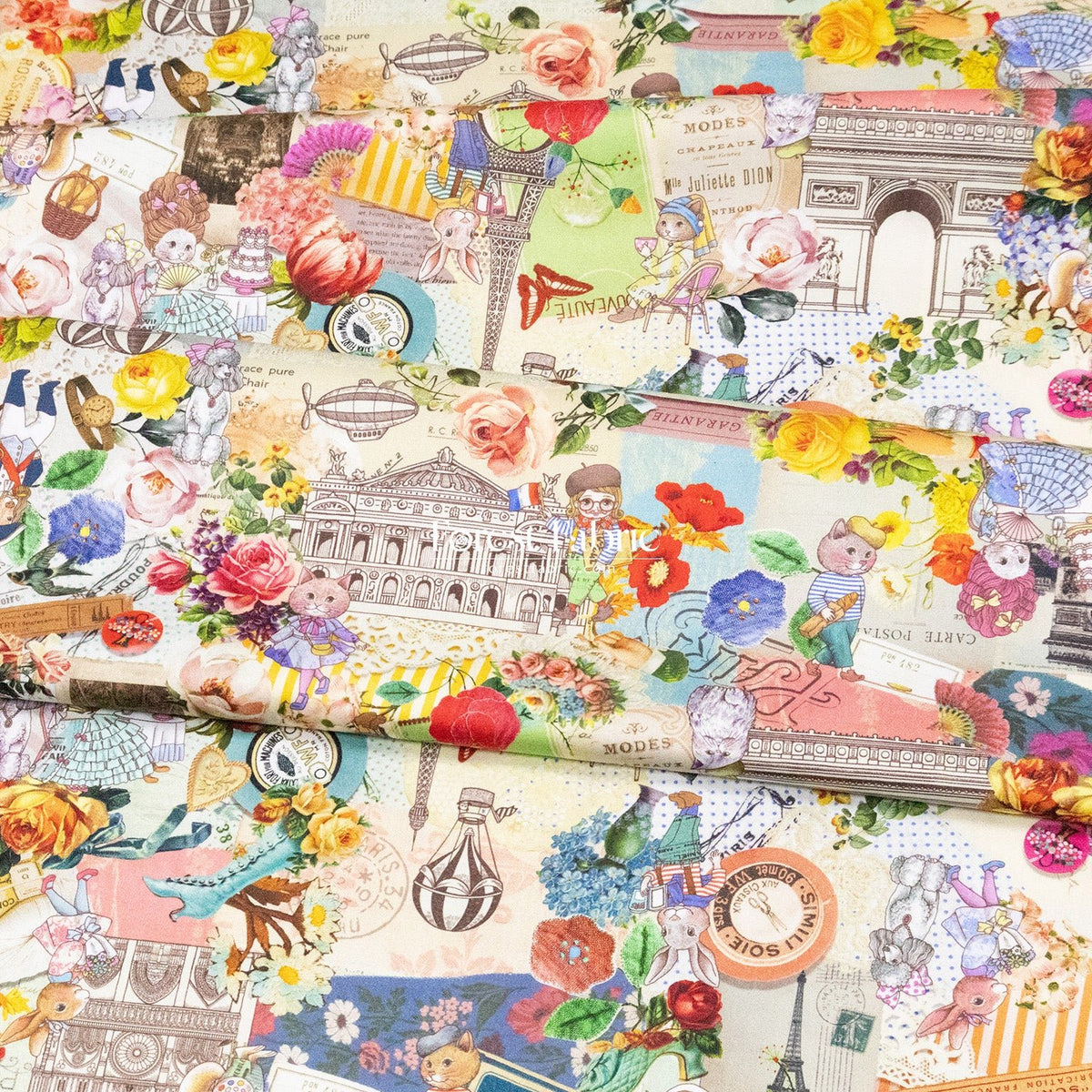 Satin Super Cotton - City of Flower fabric - FO:REST Fabric 布恩堂Liberty fabrictana lawnjapanese fabricykk zipper