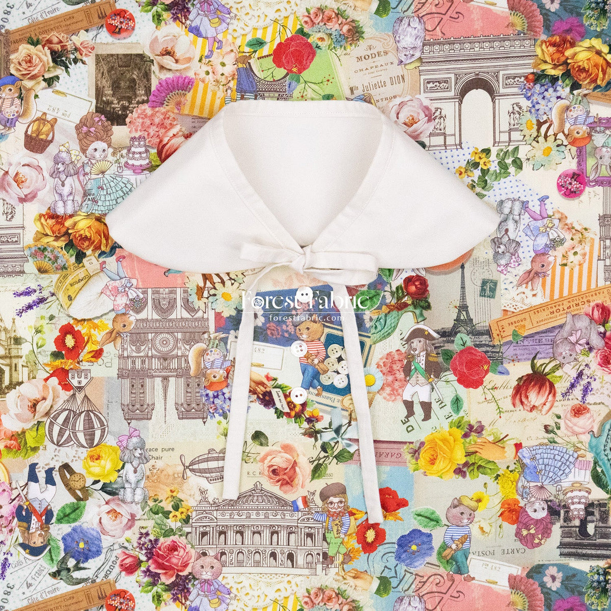 Satin Super Cotton - City of Flower fabric - FO:REST Fabric 布恩堂Liberty fabrictana lawnjapanese fabricykk zipper