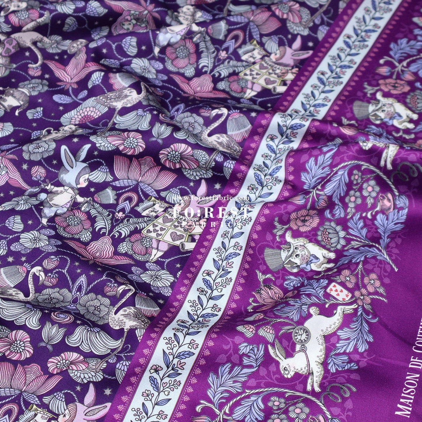 Satin Super Cotton - JoliFleur Poisonberry Thief fabric - FO:REST Fabric 布恩堂Liberty fabrictana lawnjapanese fabricykk zipper