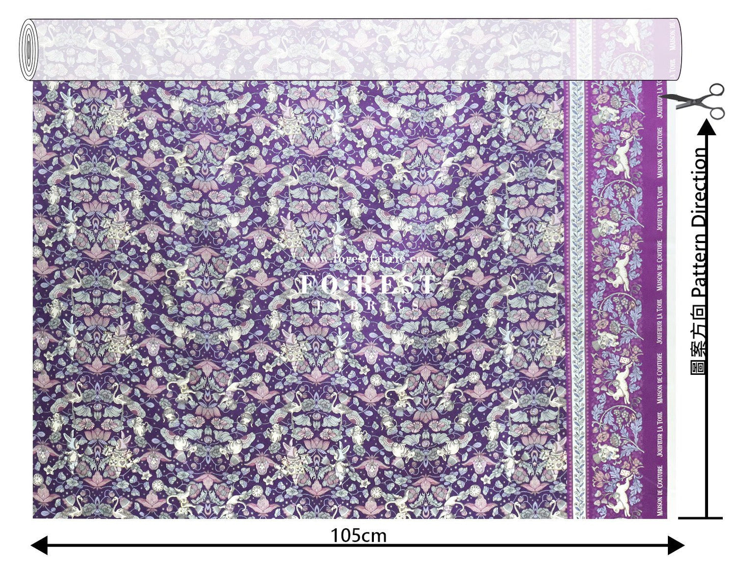 Satin Super Cotton - JoliFleur Poisonberry Thief fabric - FO:REST Fabric 布恩堂Liberty fabrictana lawnjapanese fabricykk zipper
