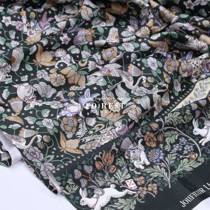 Satin Super Cotton - JoliFleur Poisonberry Thief fabric - FO:REST Fabric 布恩堂Liberty fabrictana lawnjapanese fabricykk zipper