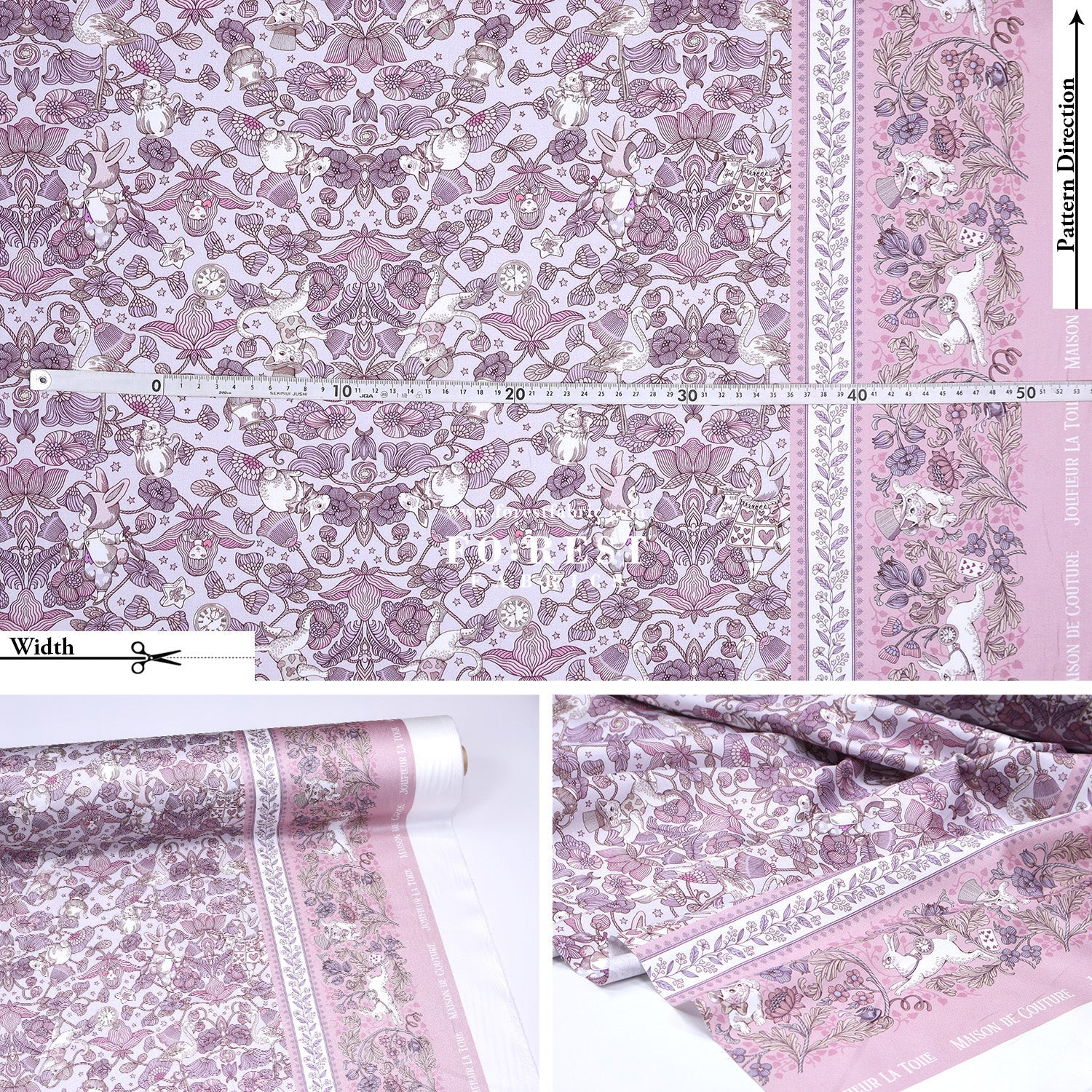 Satin Super Cotton - JoliFleur Poisonberry Thief fabric - FO:REST Fabric 布恩堂Liberty fabrictana lawnjapanese fabricykk zipper