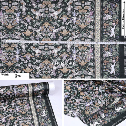 Satin Super Cotton - JoliFleur Poisonberry Thief fabric - FO:REST Fabric 布恩堂Liberty fabrictana lawnjapanese fabricykk zipper