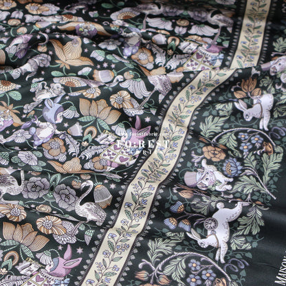 Satin Super Cotton - JoliFleur Poisonberry Thief fabric - FO:REST Fabric 布恩堂Liberty fabrictana lawnjapanese fabricykk zipper