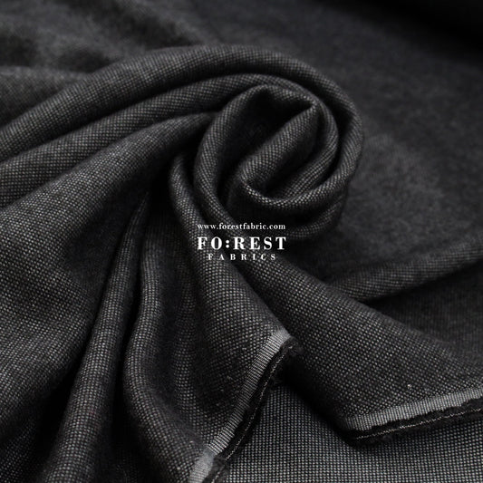 Seawool - Black - FO:REST Fabric 布恩堂Liberty fabrictana lawnjapanese fabricykk zipper