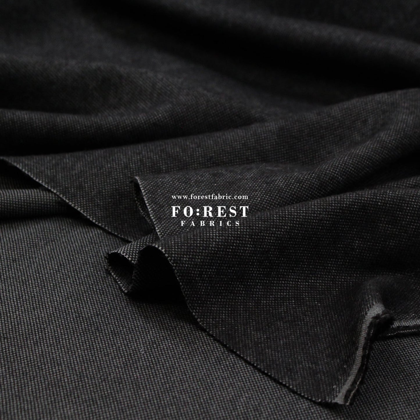 Seawool - Black - FO:REST Fabric 布恩堂Liberty fabrictana lawnjapanese fabricykk zipper