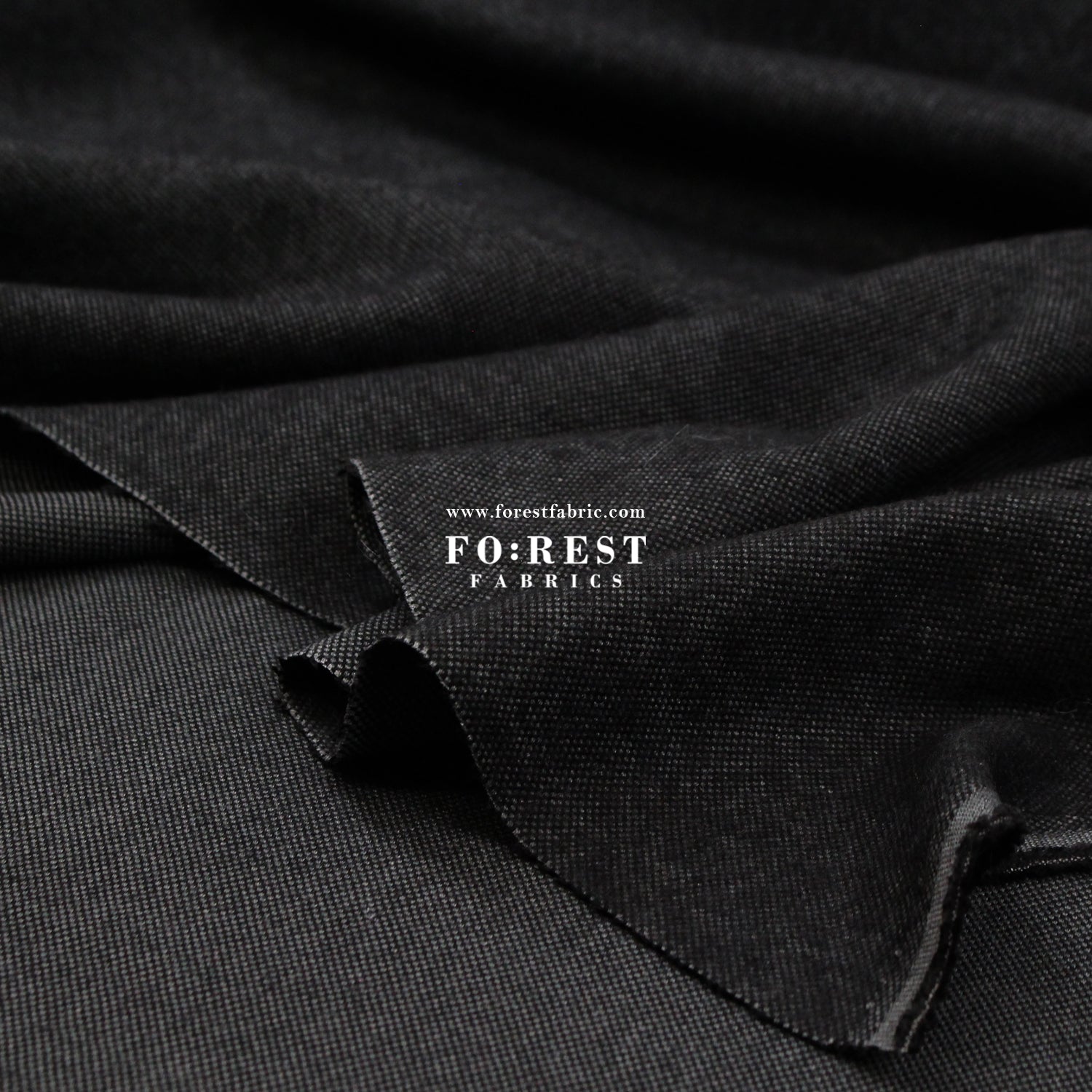 Seawool - Black - FO:REST Fabric 布恩堂Liberty fabrictana lawnjapanese fabricykk zipper