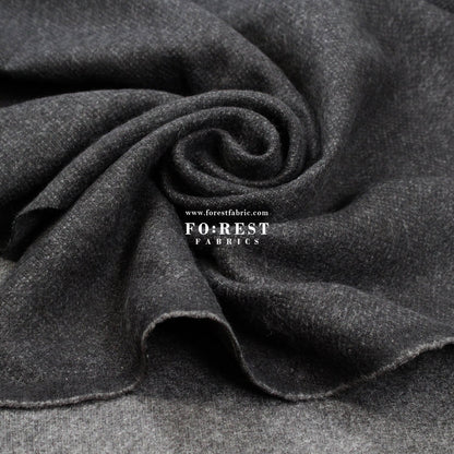 Seawool - Melton Black - FO:REST Fabric 布恩堂Liberty fabrictana lawnjapanese fabricykk zipper