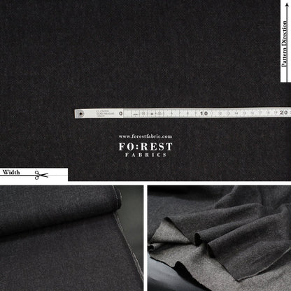 Seawool - Melton Black - FO:REST Fabric 布恩堂Liberty fabrictana lawnjapanese fabricykk zipper