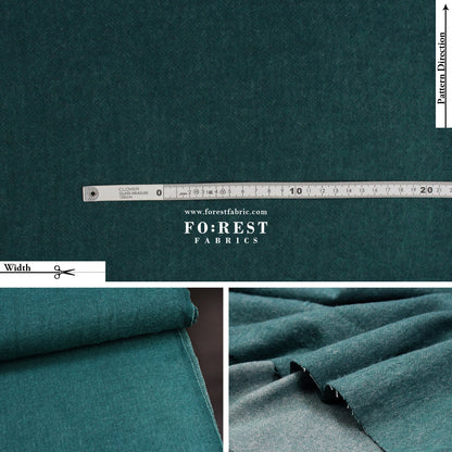 Seawool - Melton Teal - FO:REST Fabric 布恩堂Liberty fabrictana lawnjapanese fabricykk zipper