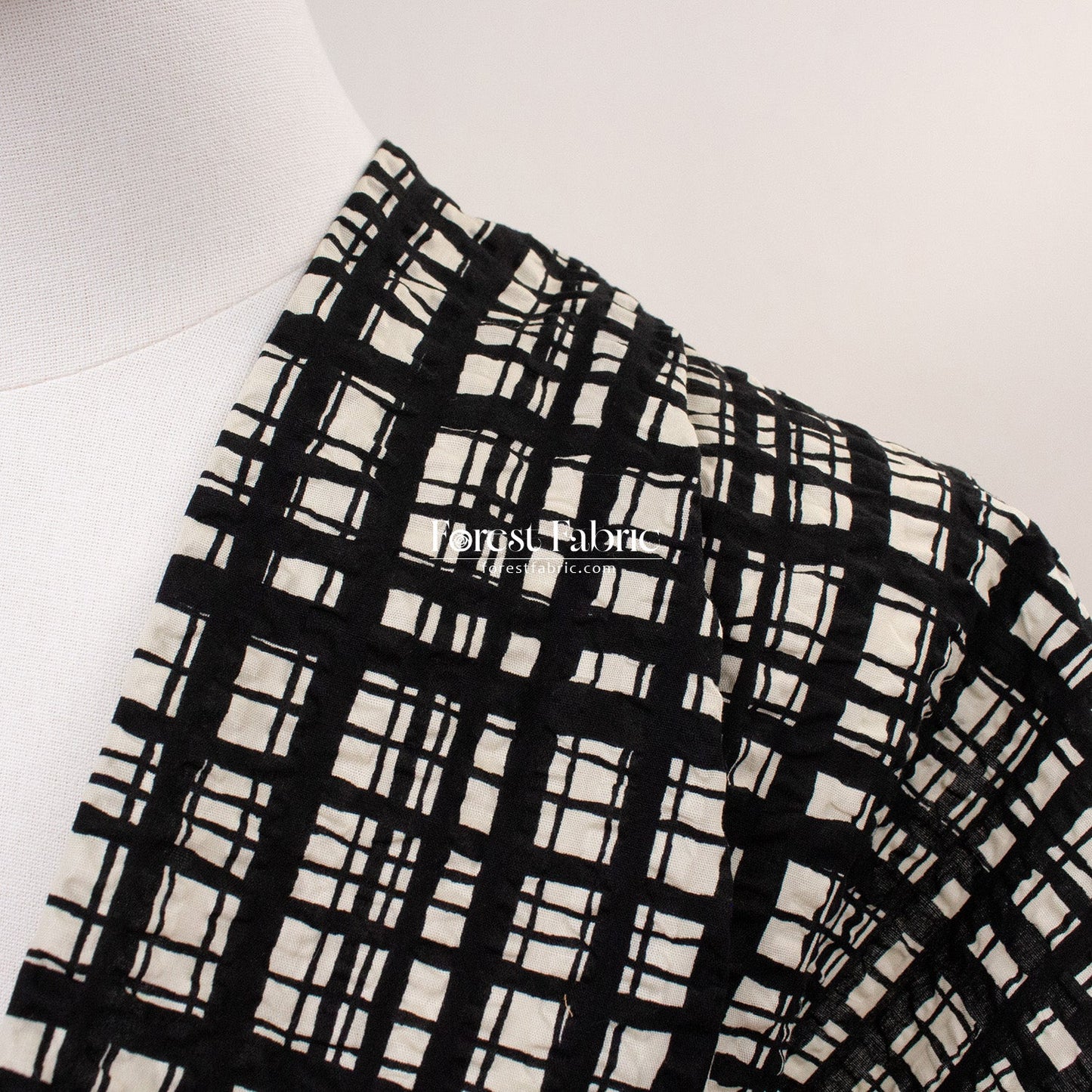 Seersucker cotton - Checkered fabric - FO:REST Fabric 布恩堂Liberty fabrictana lawnjapanese fabricykk zipper