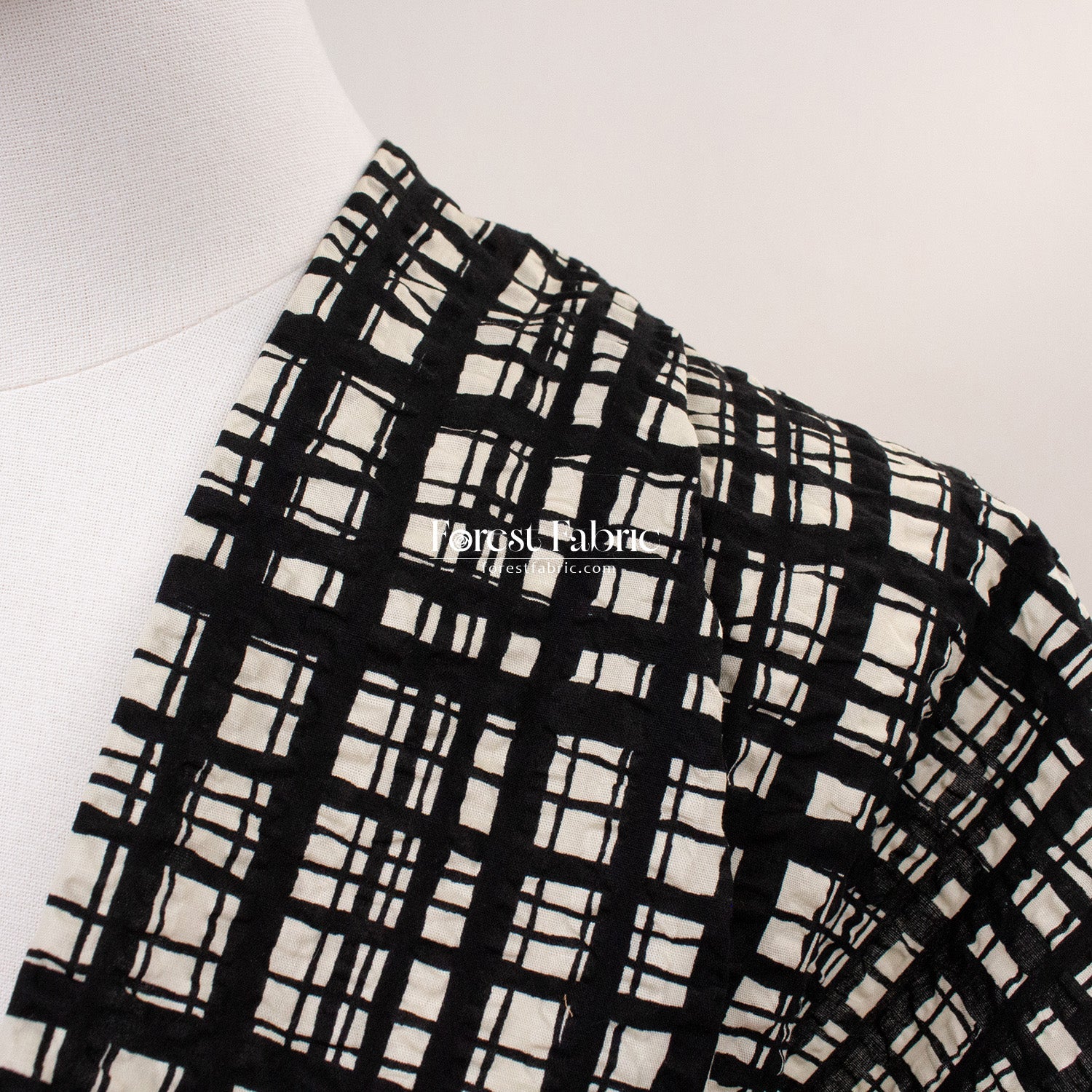 Seersucker cotton - Checkered fabric - FO:REST Fabric 布恩堂Liberty fabrictana lawnjapanese fabricykk zipper