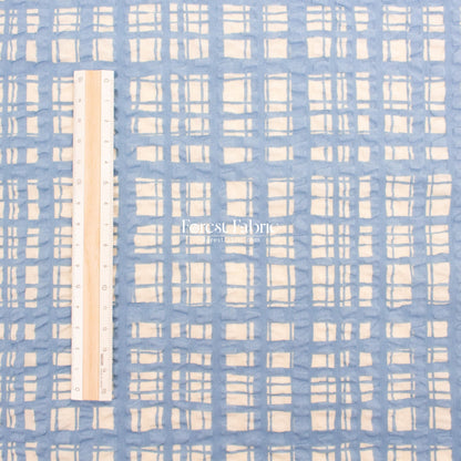 Seersucker cotton - Checkered fabric - FO:REST Fabric 布恩堂Liberty fabrictana lawnjapanese fabricykk zipper