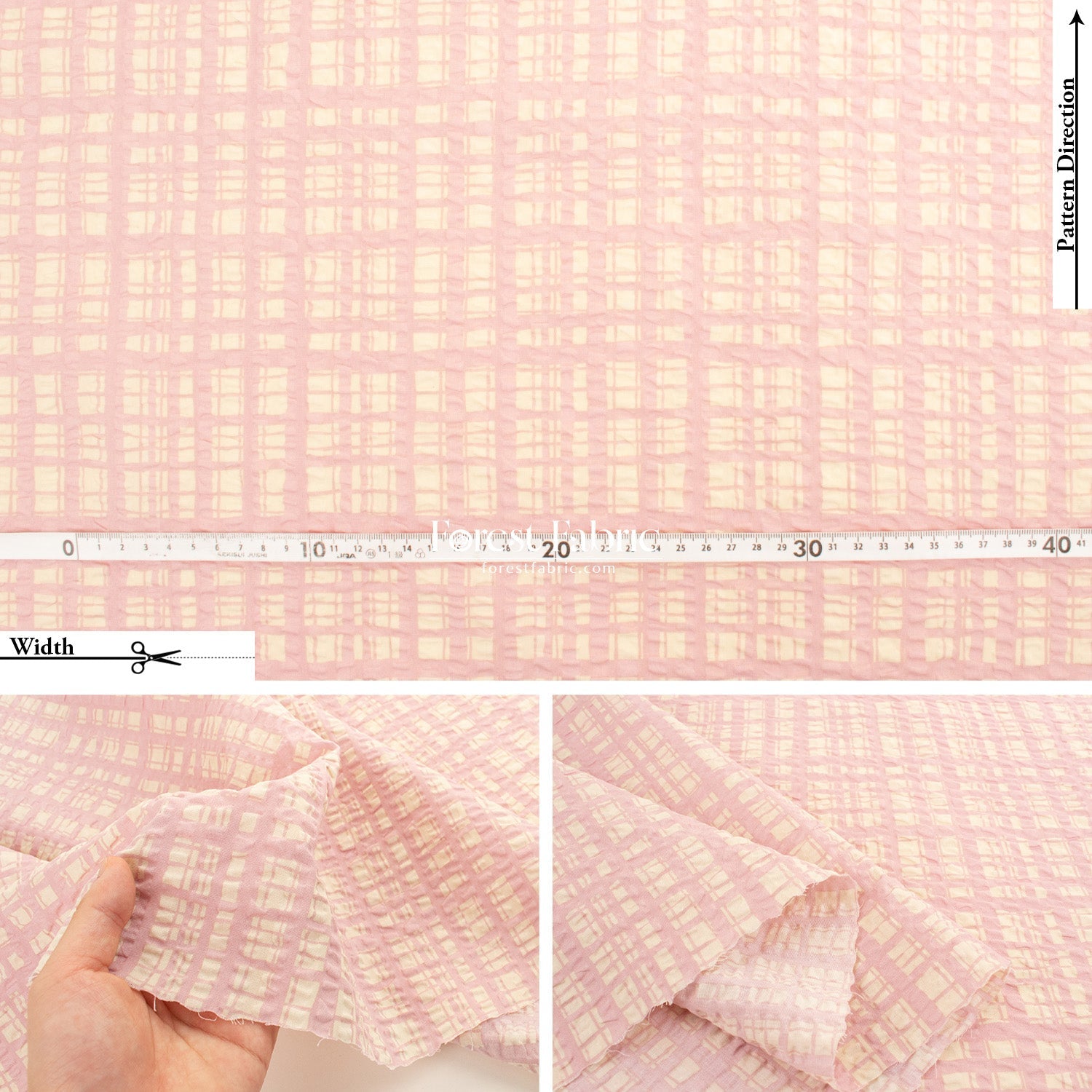 Seersucker cotton - Checkered fabric - FO:REST Fabric 布恩堂Liberty fabrictana lawnjapanese fabricykk zipper