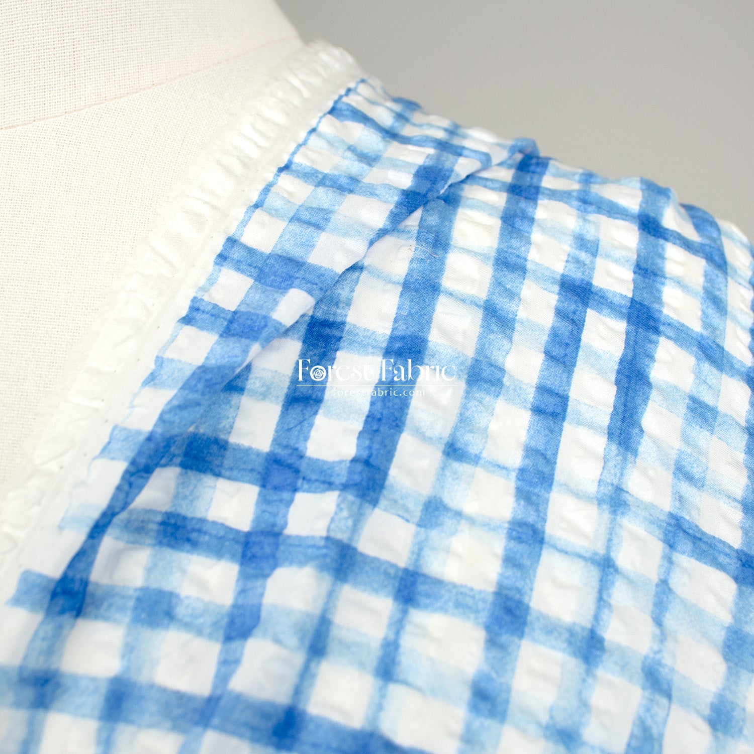 Seersucker cotton - Checkered fabric - FO:REST Fabric 布恩堂Liberty fabrictana lawnjapanese fabricykk zipper