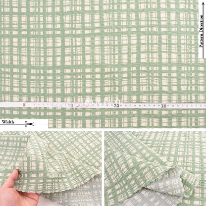 Seersucker cotton - Checkered fabric - FO:REST Fabric 布恩堂Liberty fabrictana lawnjapanese fabricykk zipper