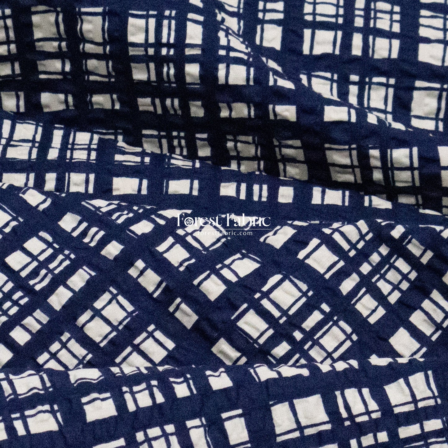 Seersucker cotton - Checkered fabric - FO:REST Fabric 布恩堂Liberty fabrictana lawnjapanese fabricykk zipper