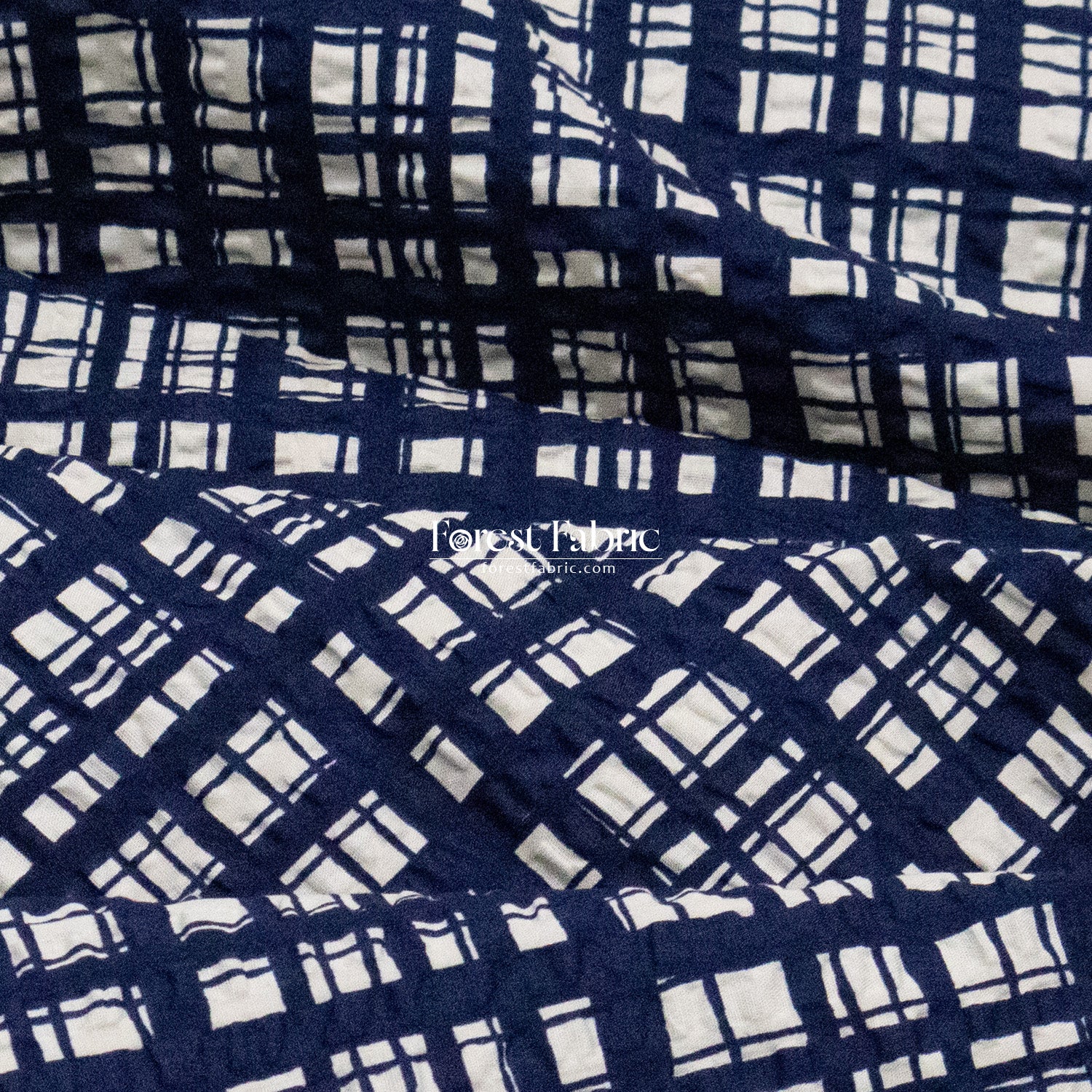 Seersucker cotton - Checkered fabric - FO:REST Fabric 布恩堂Liberty fabrictana lawnjapanese fabricykk zipper