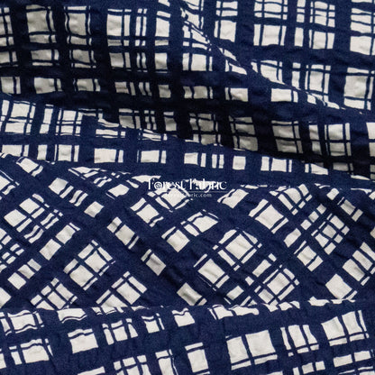 Seersucker cotton - Checkered fabric - FO:REST Fabric 布恩堂Liberty fabrictana lawnjapanese fabricykk zipper
