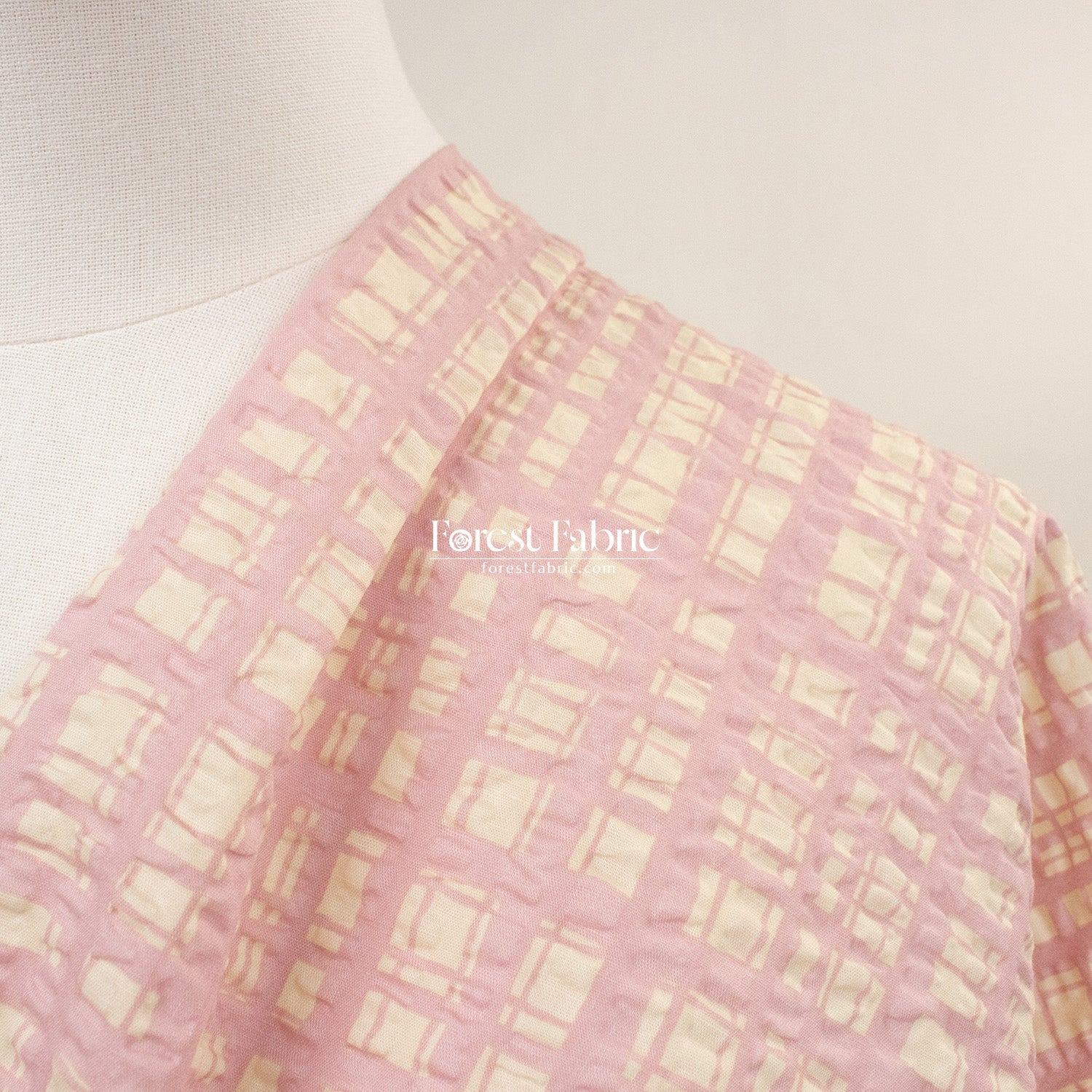 Seersucker cotton - Checkered fabric - FO:REST Fabric 布恩堂Liberty fabrictana lawnjapanese fabricykk zipper