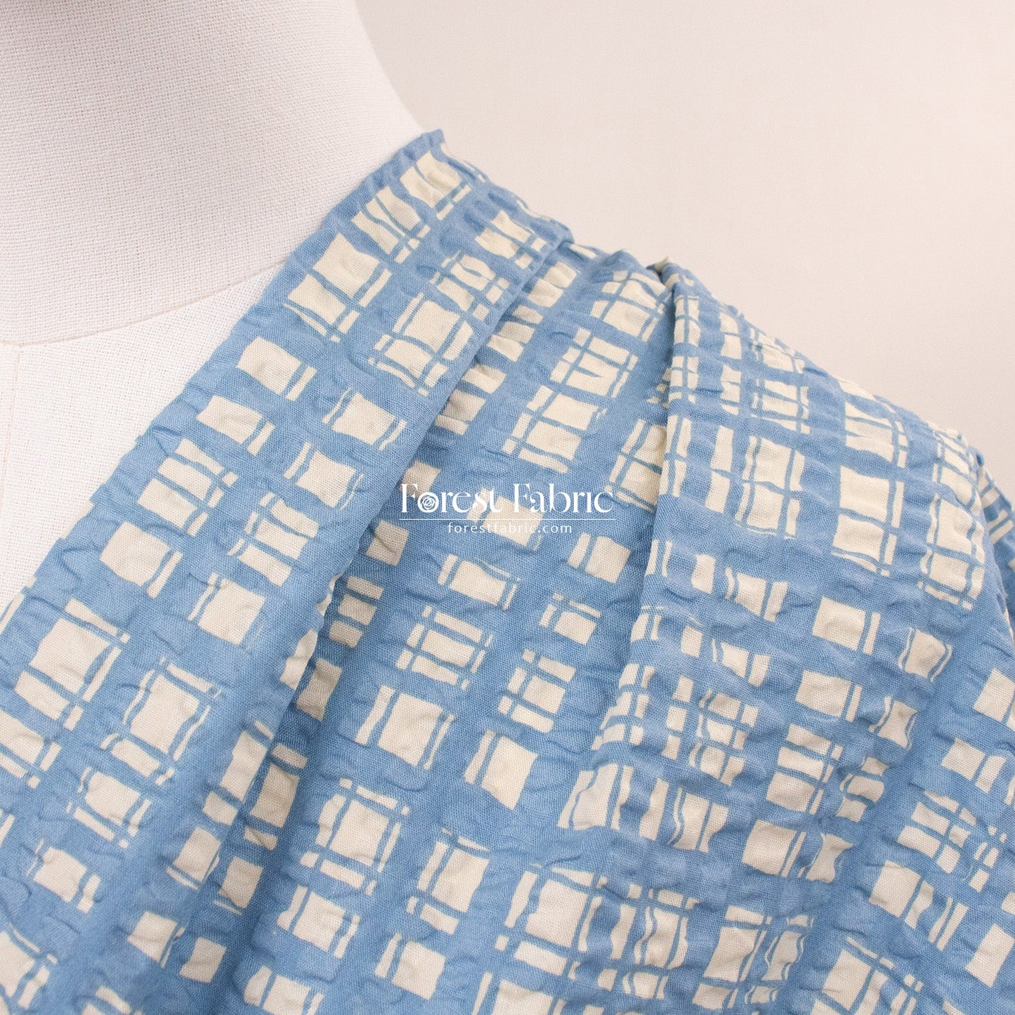 Seersucker cotton - Checkered fabric - FO:REST Fabric 布恩堂Liberty fabrictana lawnjapanese fabricykk zipper