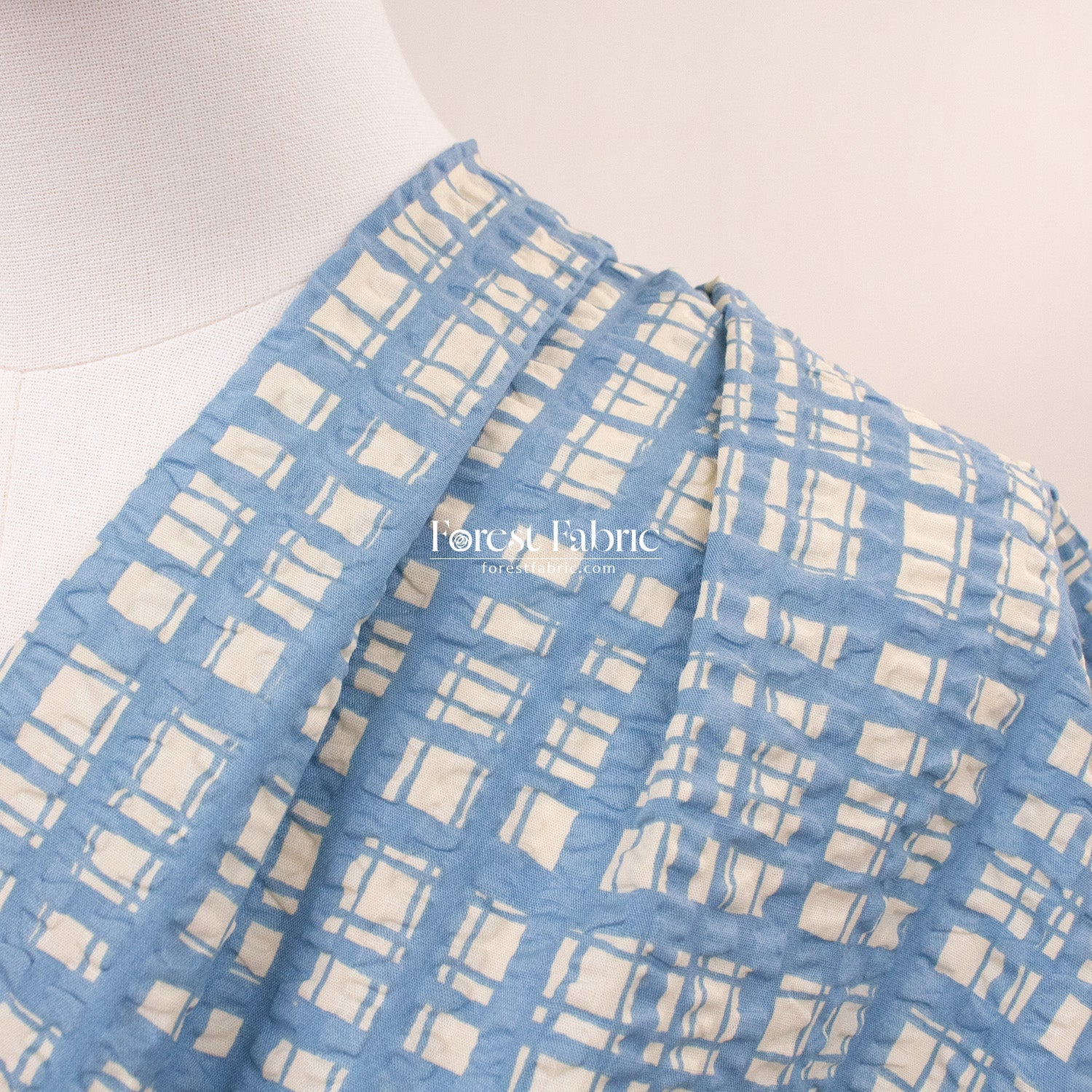 Seersucker cotton - Checkered fabric - FO:REST Fabric 布恩堂Liberty fabrictana lawnjapanese fabricykk zipper