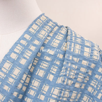 Seersucker cotton - Checkered fabric - FO:REST Fabric 布恩堂Liberty fabrictana lawnjapanese fabricykk zipper