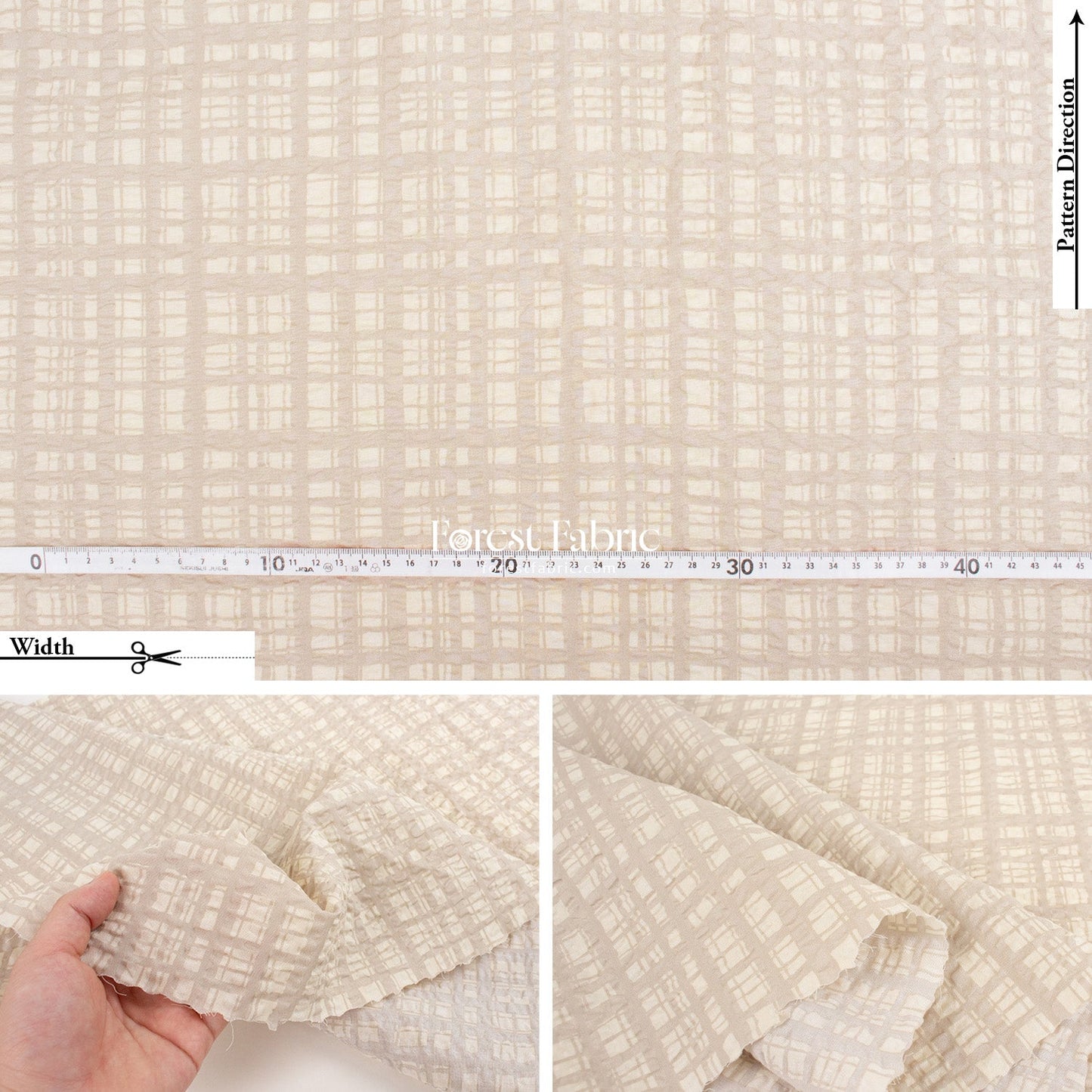 Seersucker cotton - Checkered fabric - FO:REST Fabric 布恩堂Liberty fabrictana lawnjapanese fabricykk zipper