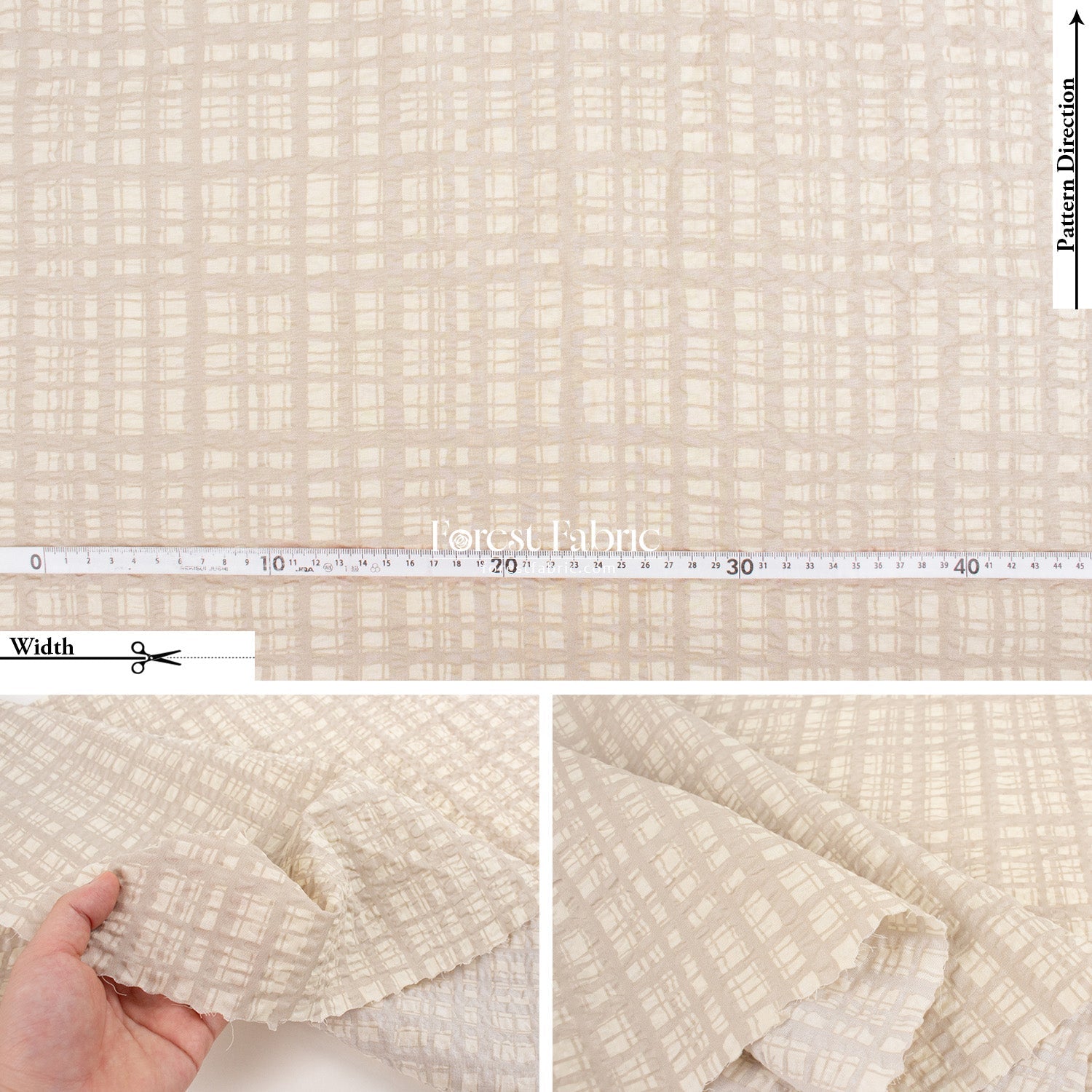 Seersucker cotton - Checkered fabric - FO:REST Fabric 布恩堂Liberty fabrictana lawnjapanese fabricykk zipper