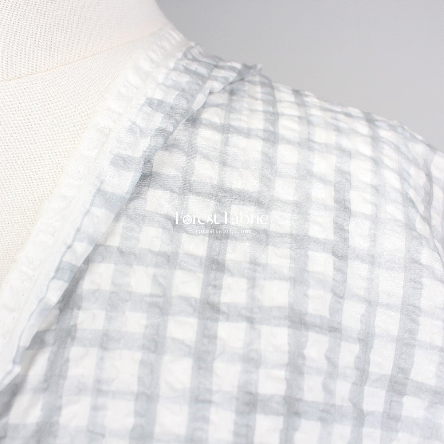 Seersucker cotton - Checkered fabric - FO:REST Fabric 布恩堂Liberty fabrictana lawnjapanese fabricykk zipper
