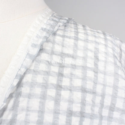 Seersucker cotton - Checkered fabric - FO:REST Fabric 布恩堂Liberty fabrictana lawnjapanese fabricykk zipper