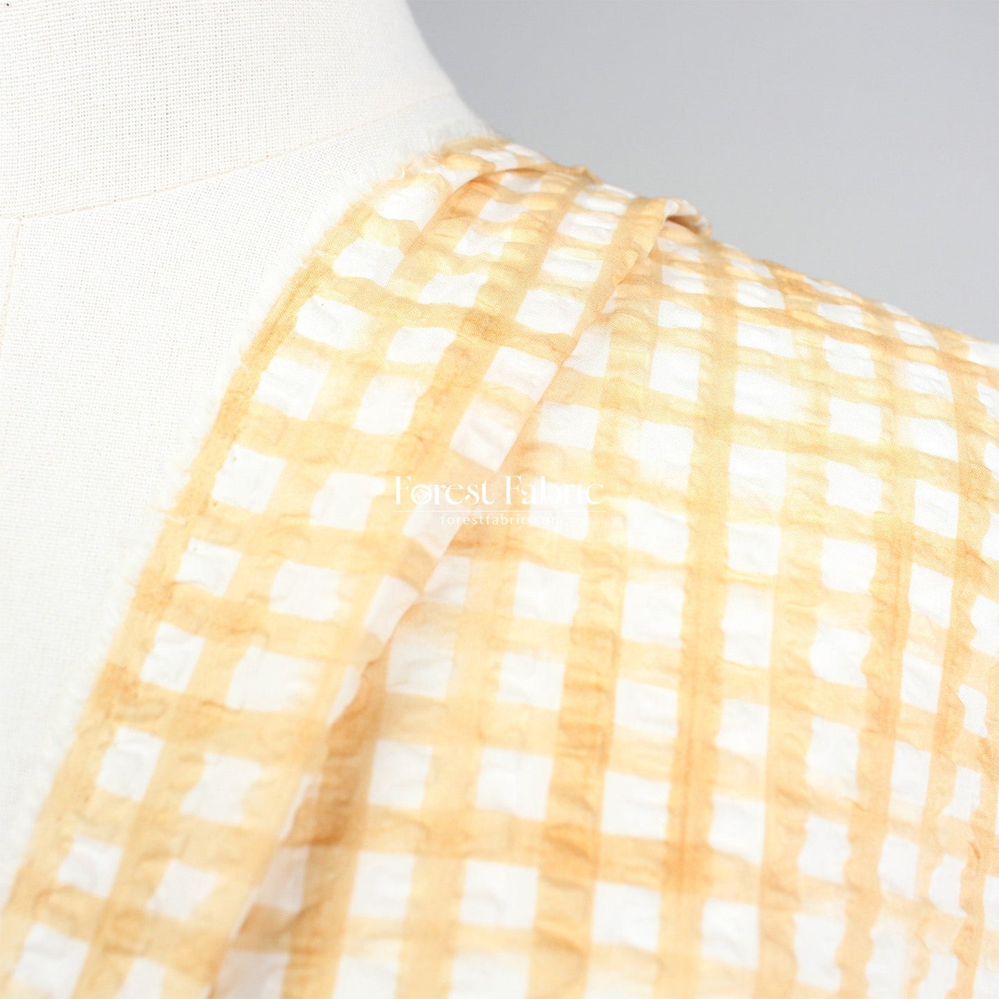 Seersucker cotton - Checkered fabric - FO:REST Fabric 布恩堂Liberty fabrictana lawnjapanese fabricykk zipper