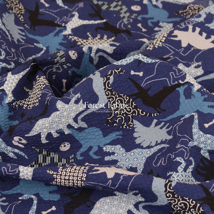 Seersucker cotton - Dinosaur fabric 泡泡棉 - FO:REST Fabric 布恩堂Liberty fabrictana lawnjapanese fabricykk zipper