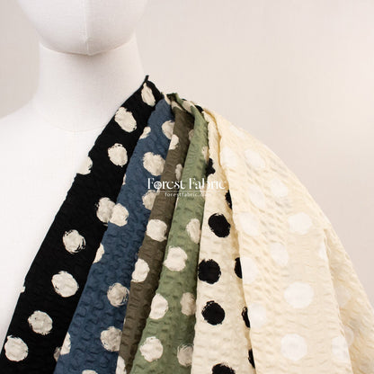 Seersucker cotton - Dot fabric - FO:REST Fabric 布恩堂Liberty fabrictana lawnjapanese fabricykk zipper
