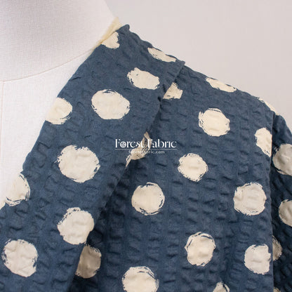 Seersucker cotton - Dot fabric - FO:REST Fabric 布恩堂Liberty fabrictana lawnjapanese fabricykk zipper