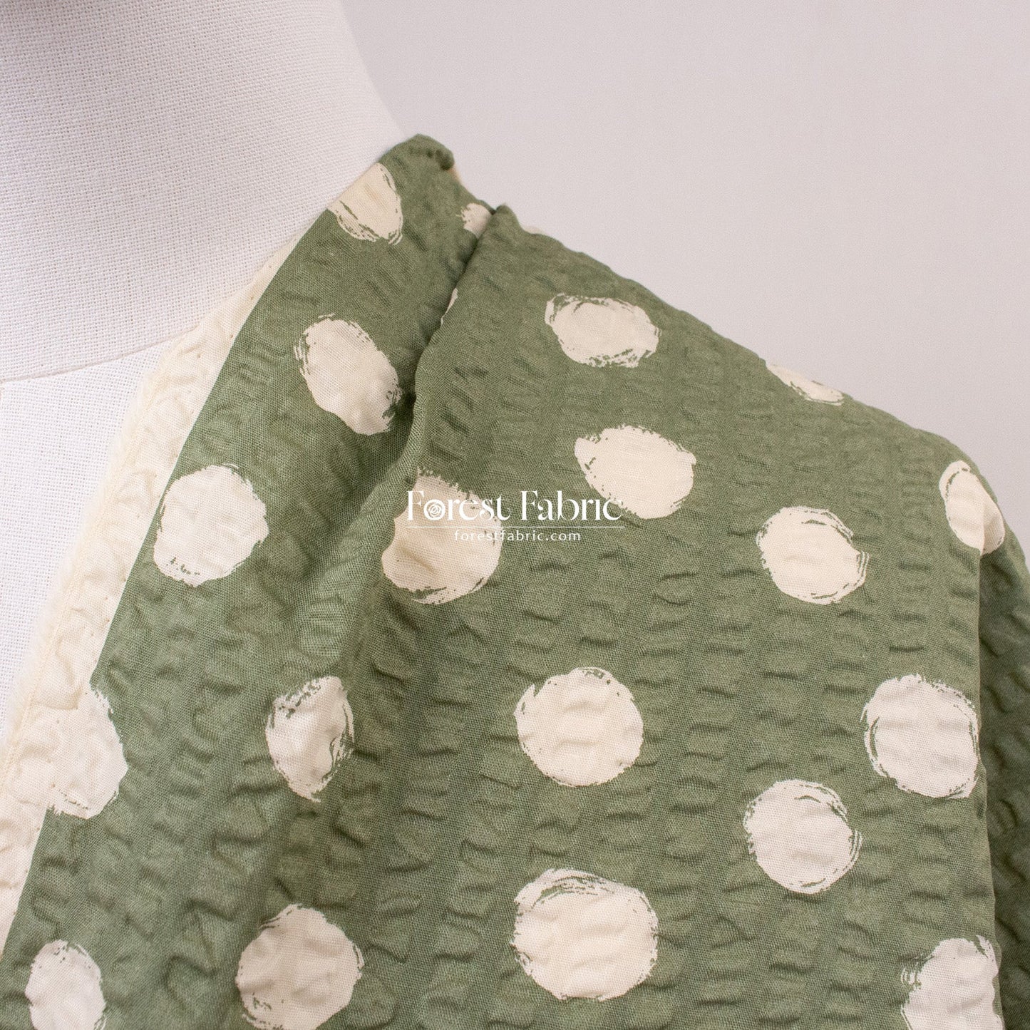 Seersucker cotton - Dot fabric - FO:REST Fabric 布恩堂Liberty fabrictana lawnjapanese fabricykk zipper
