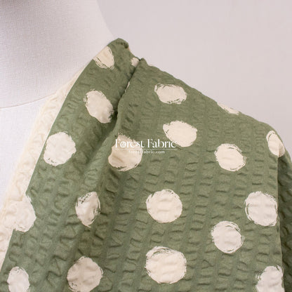 Seersucker cotton - Dot fabric - FO:REST Fabric 布恩堂Liberty fabrictana lawnjapanese fabricykk zipper