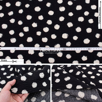 Seersucker cotton - Dot fabric - FO:REST Fabric 布恩堂Liberty fabrictana lawnjapanese fabricykk zipper