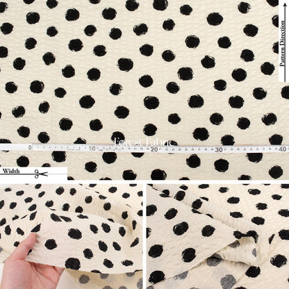 Seersucker cotton - Dot fabric - FO:REST Fabric 布恩堂Liberty fabrictana lawnjapanese fabricykk zipper