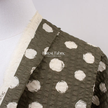 Seersucker cotton - Dot fabric - FO:REST Fabric 布恩堂Liberty fabrictana lawnjapanese fabricykk zipper
