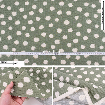 Seersucker cotton - Dot fabric - FO:REST Fabric 布恩堂Liberty fabrictana lawnjapanese fabricykk zipper