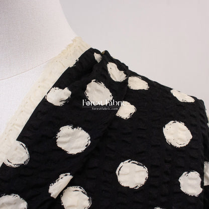 Seersucker cotton - Dot fabric - FO:REST Fabric 布恩堂Liberty fabrictana lawnjapanese fabricykk zipper