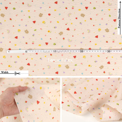 Seersucker cotton - Fruit Teddy Bear fabric 泡泡棉 - FO:REST Fabric 布恩堂Liberty fabrictana lawnjapanese fabricykk zipper
