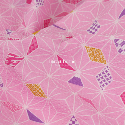 Seersucker cotton - Geometry of Mount Fuji fabric 泡泡棉 - FO:REST Fabric 布恩堂Liberty fabrictana lawnjapanese fabricykk zipper