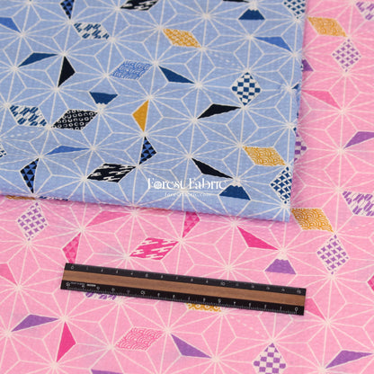 Seersucker cotton - Geometry of Mount Fuji fabric 泡泡棉 - FO:REST Fabric 布恩堂Liberty fabrictana lawnjapanese fabricykk zipper