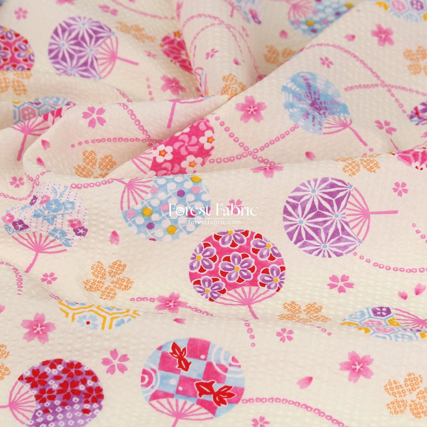 Seersucker cotton - Japanese Washi Style fabric 泡泡棉 - FO:REST Fabric 布恩堂Liberty fabrictana lawnjapanese fabricykk zipper