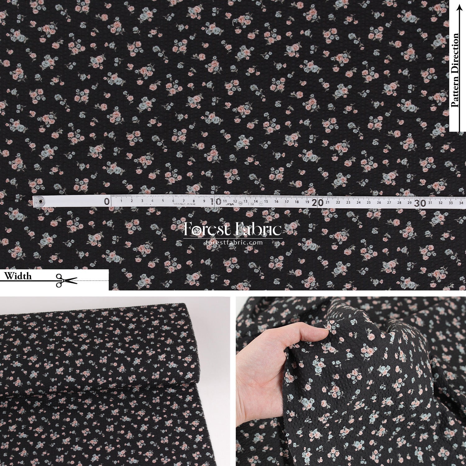 Seersucker cotton - Little Rose fabric 泡泡棉 - FO:REST Fabric 布恩堂Liberty fabrictana lawnjapanese fabricykk zipper