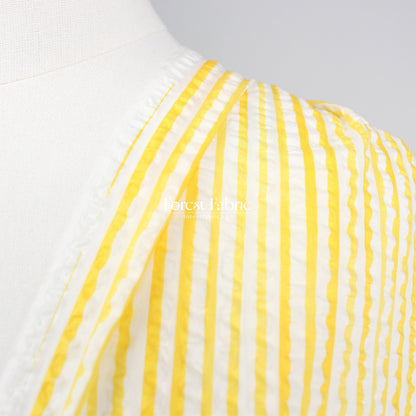 Seersucker cotton - strips fabric - FO:REST Fabric 布恩堂Liberty fabrictana lawnjapanese fabricykk zipper