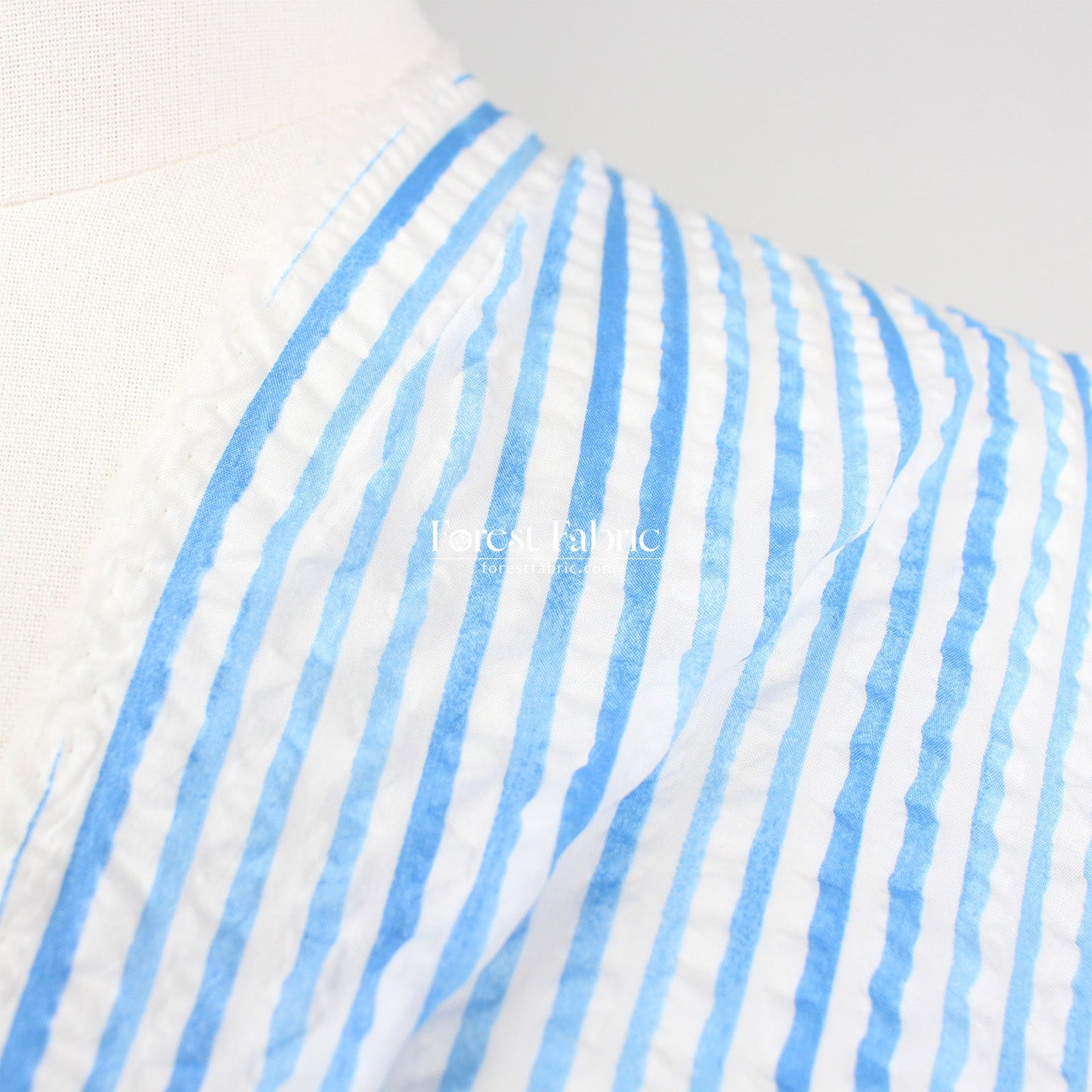 Seersucker cotton - strips fabric - FO:REST Fabric 布恩堂Liberty fabrictana lawnjapanese fabricykk zipper